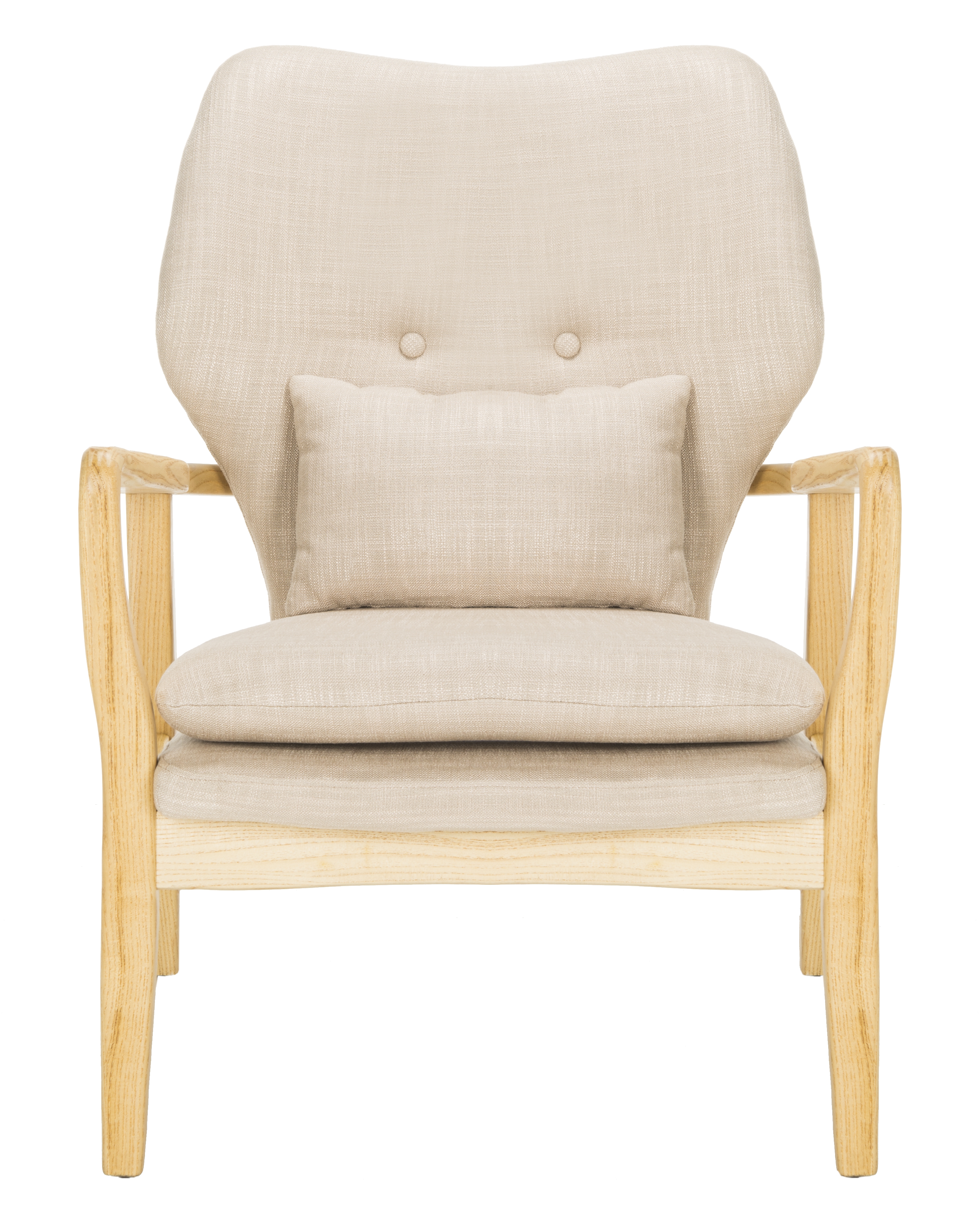 Tarly Accent Chair - Beige/Natural - Safavieh - Image 0