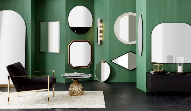 Gloss Floor Mirror, Gold RESTOCK Early April  2022 - Image 2