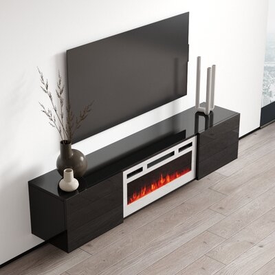 Sittig WH-EF Wall Mounted Electric Fireplace Modern 72" TV Stand - Image 0
