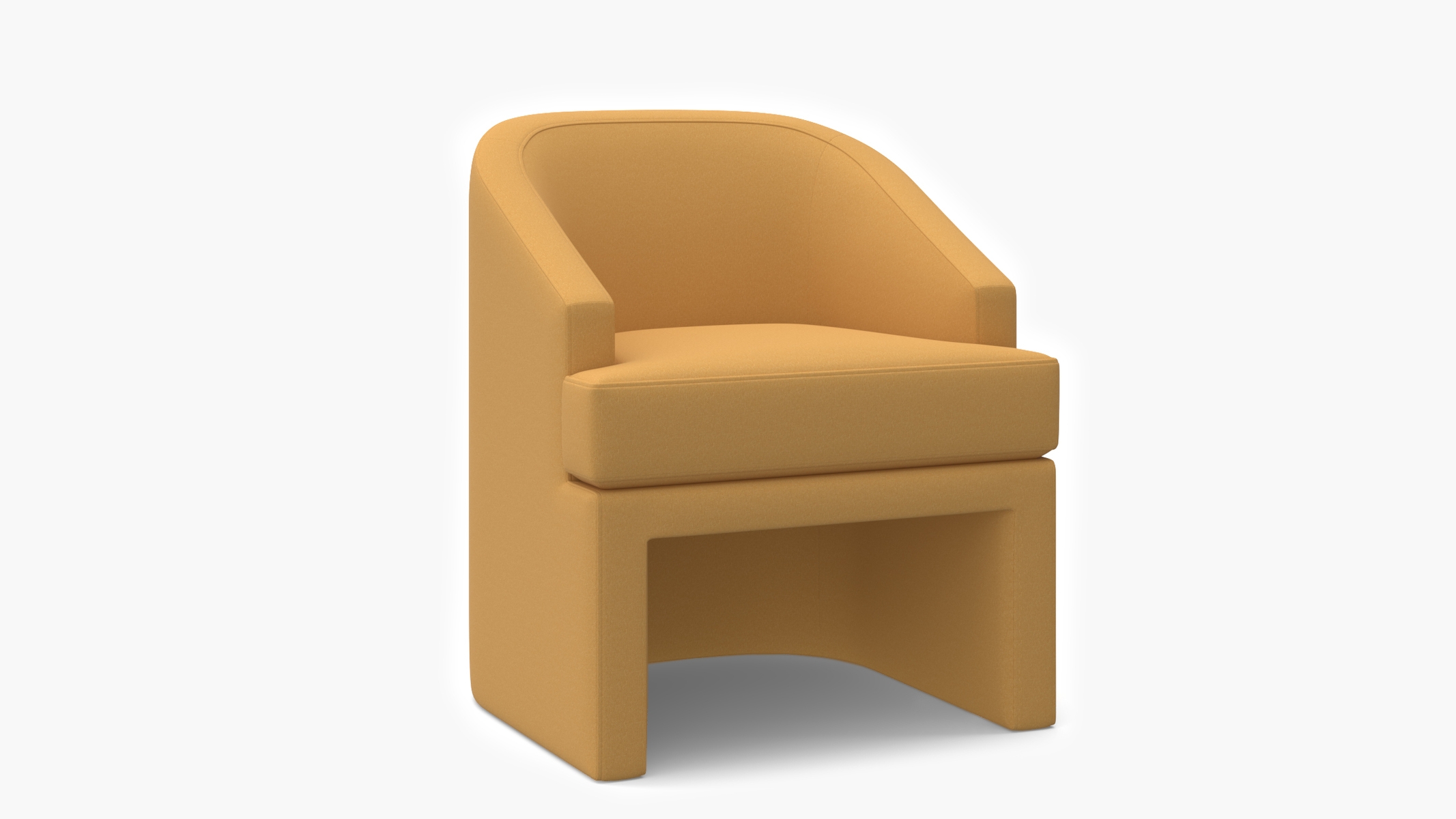 Arco Dining Chair, French Yellow Everyday Linen - Image 0