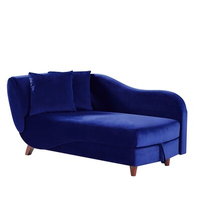 Chaise Lounge With Storage And Solid Wood Legs - Image 0