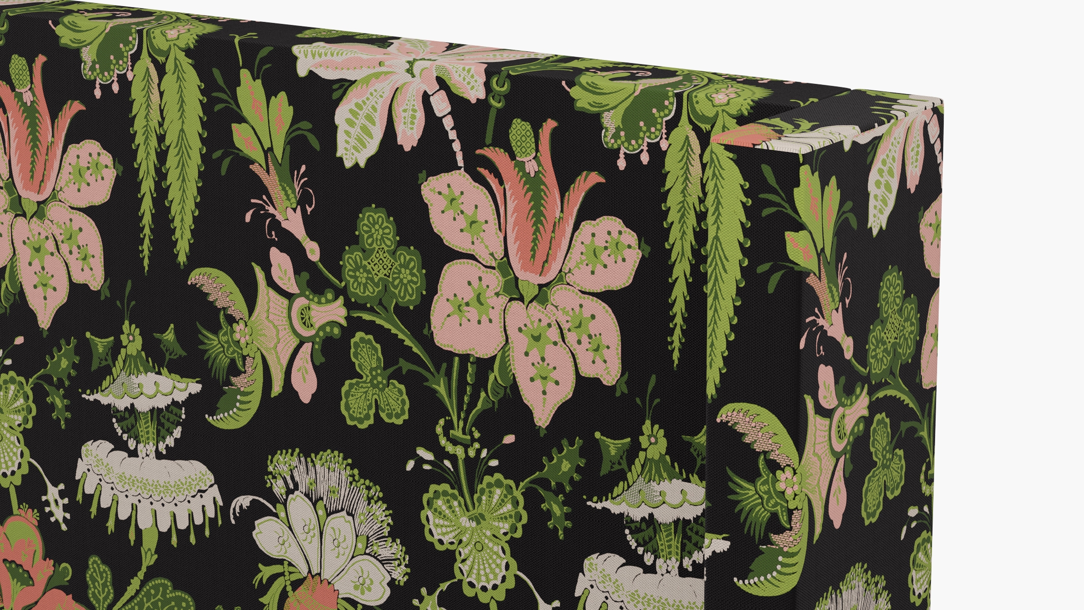 Modern Wingback Headboard, Coral Onyx Rossetta, King - Image 2