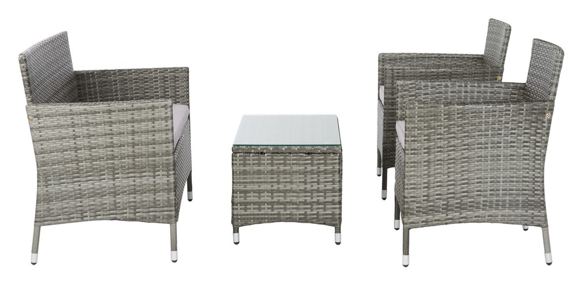 Bandele 4Pc Living Set - Grey / Grey - Safavieh - Image 7