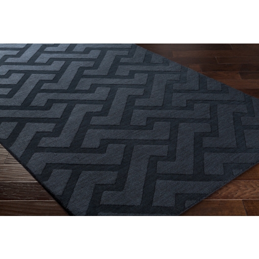 Mystique Black Indoor 2' x 3' Handmade Rug - Image 1