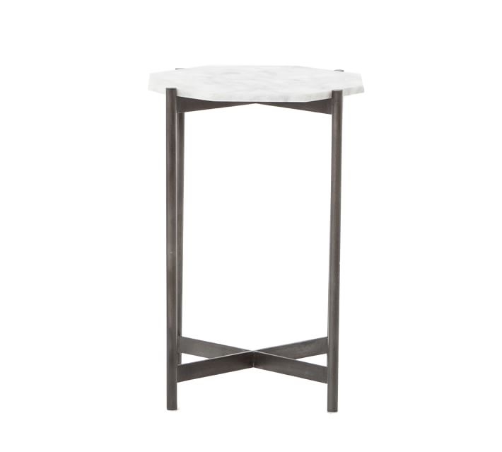 Montague Marble End Table, Ivory - Image 5