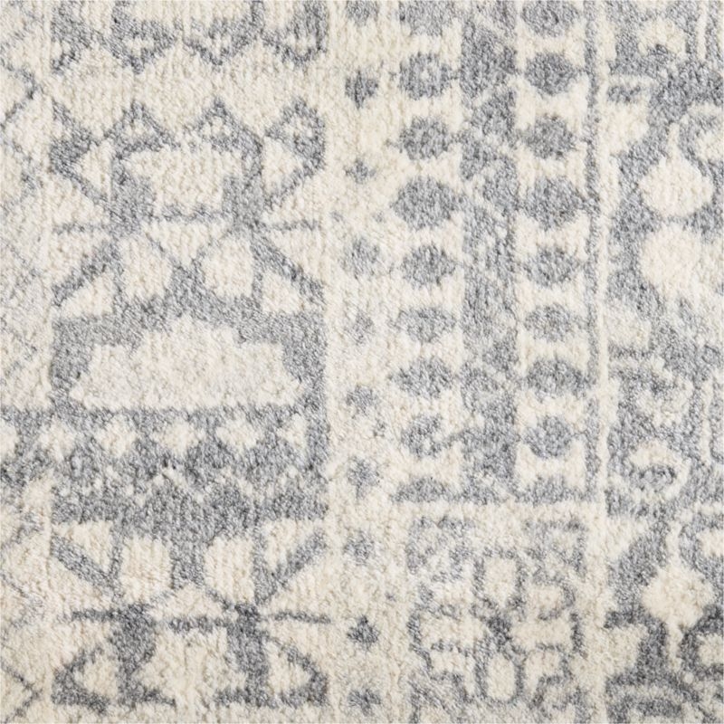 Sardinia Wool Performance Blend Traditional Grey Handknotted Area Rug 9'x12' - Image 2