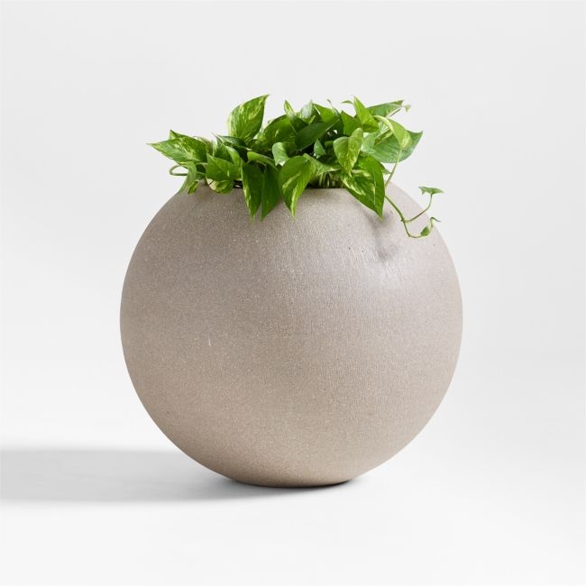 Sphere Small Sand Indoor/Outdoor Planter 20"x17.5" - Image 0