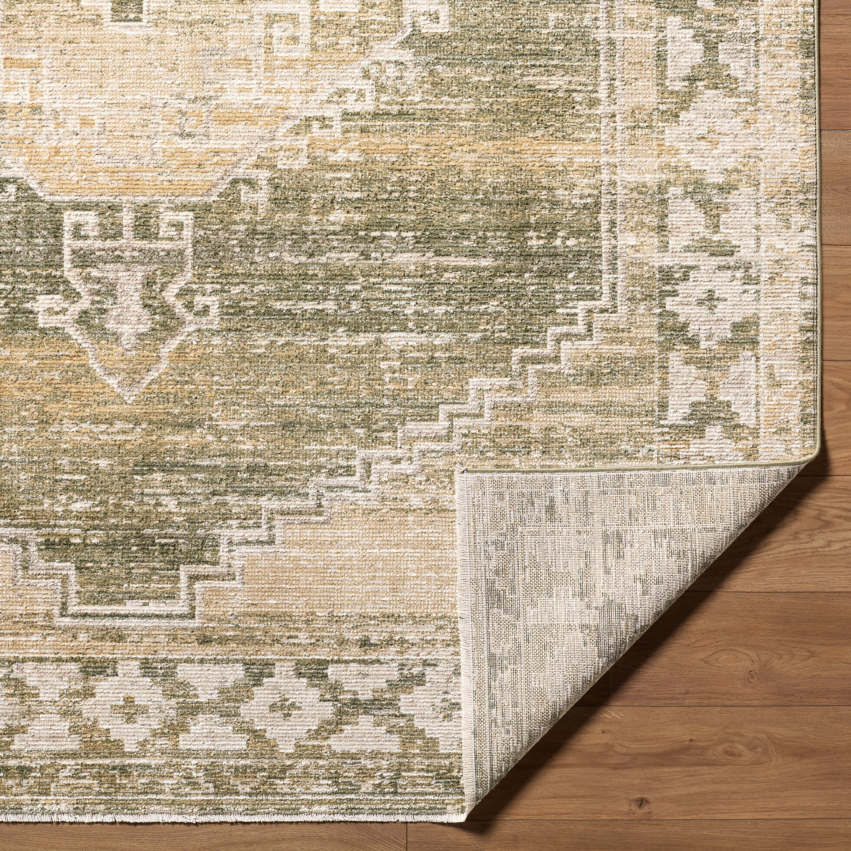 Fifth Avenue Beige Indoor 6'7" x 9' Machine Woven Rug - Image 2
