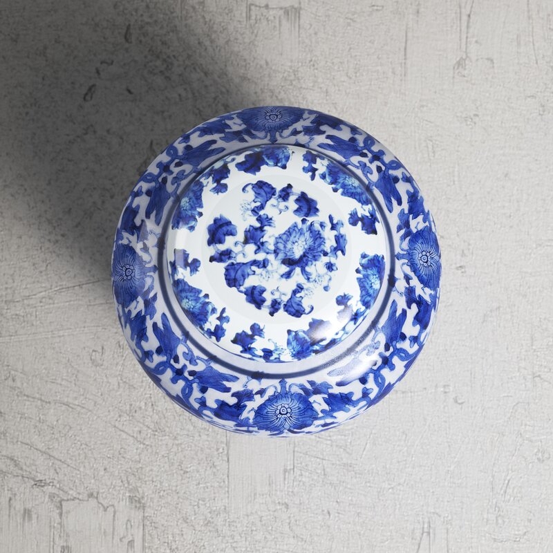 Chadwicks Blue/White Ceramic Jar - Image 2