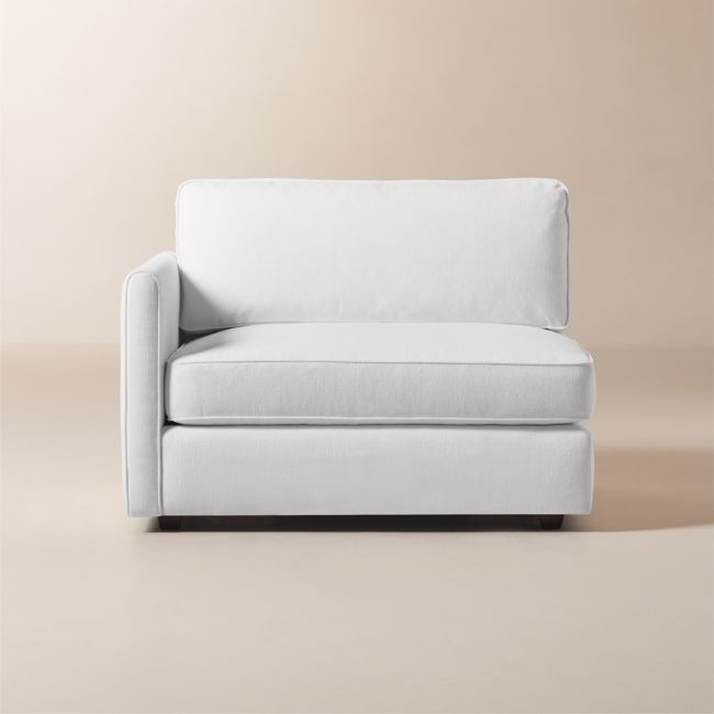 Malea White Performance Fabric Left-Arm Chair - Image 0