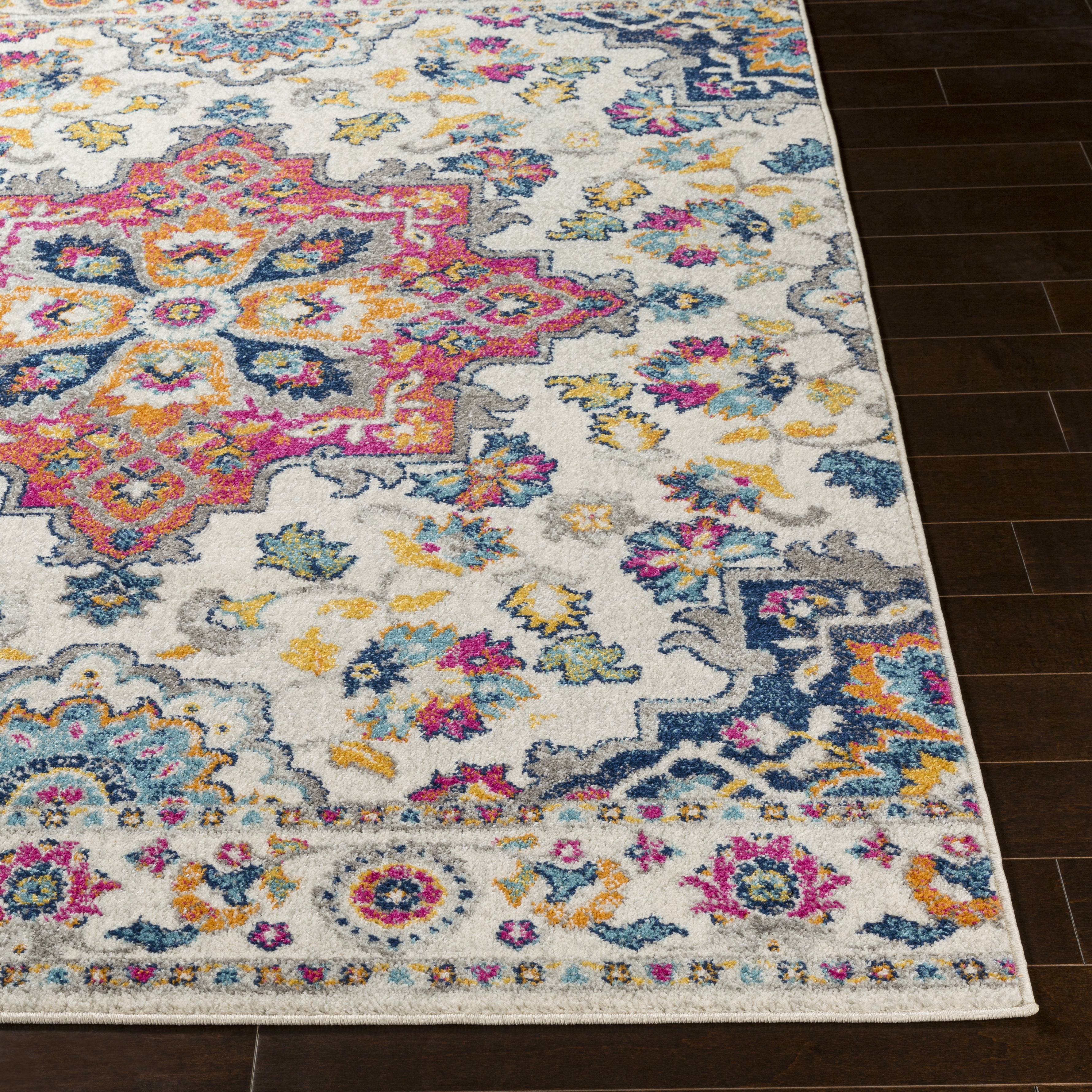 Elaziz Pink Indoor 2' x 3' Machine Woven Rug - Image 2