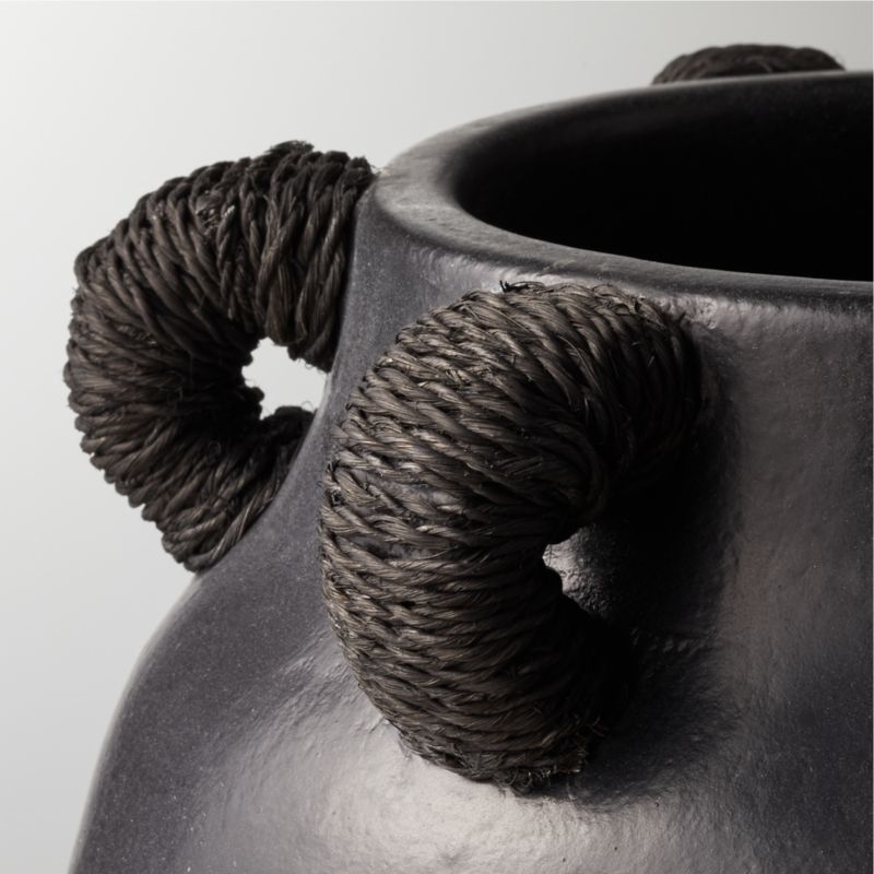Acadia Black Ceramic Vase - Image 2