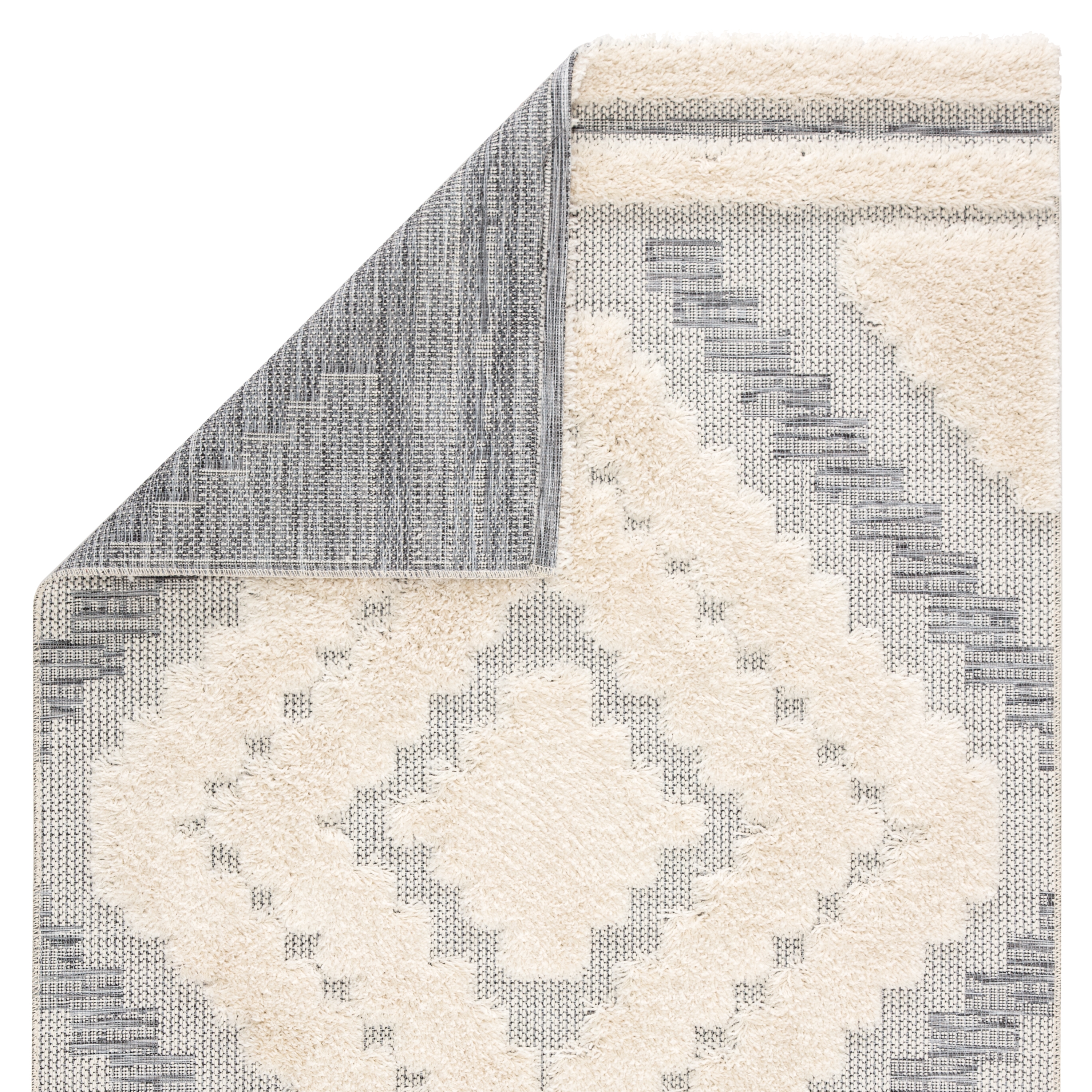Sani Indoor/ Outdoor Geometric Gray/ Cream Area Rug (8'9"X12'5") - Image 2