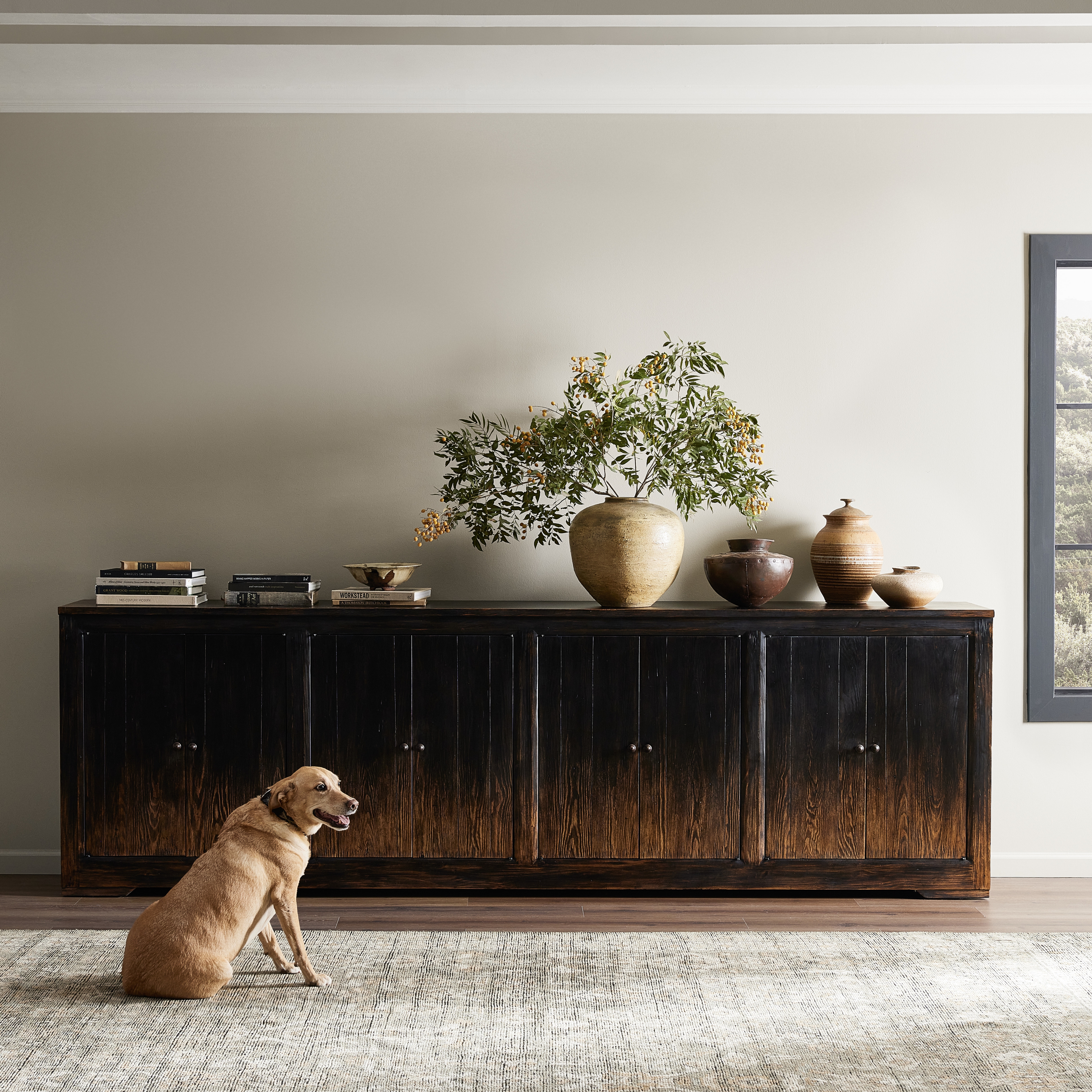It Takes An Hour Sideboard-122"-Blk - Image 1