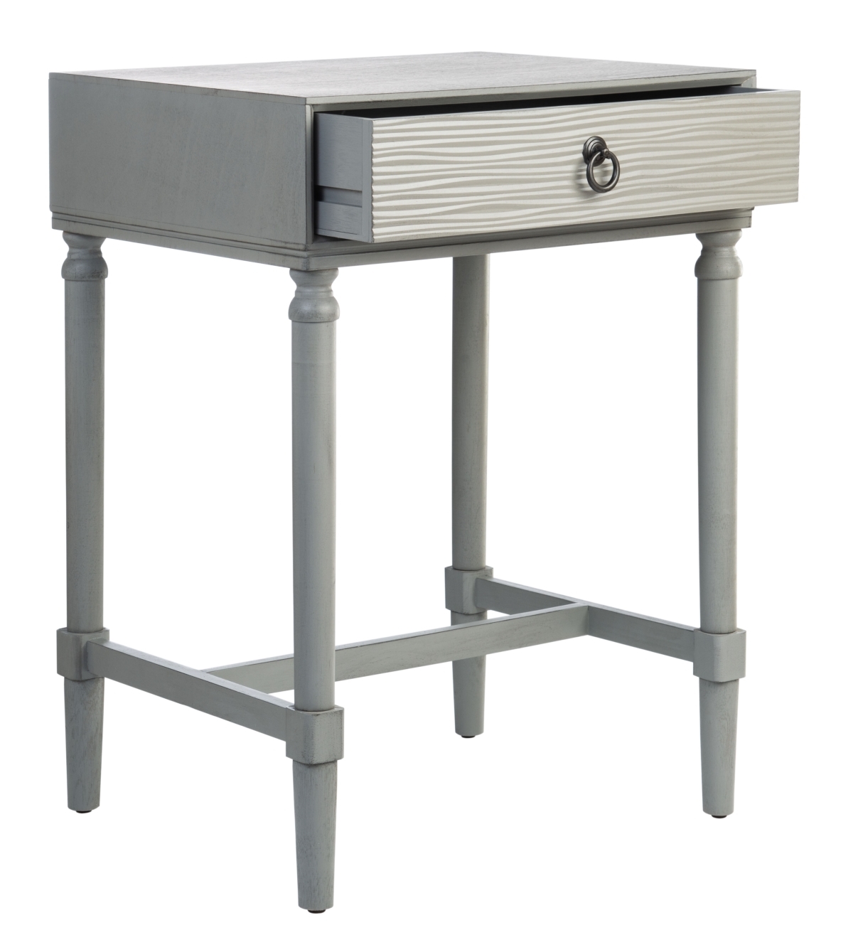 Mabel 1 Drawer Accent Table - Distressed / Grey - Safavieh - Image 6