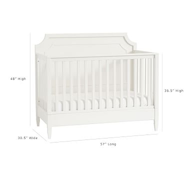 Ava Regency 4-in-1 Convertible Crib &amp; Lullaby Mattress Set, Simply White, Flat Rate - Image 4