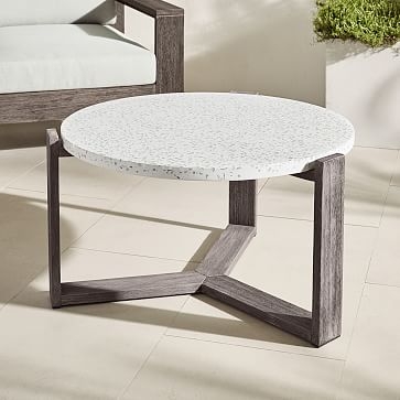 Mosaic Coffee Table Terrazzo + Weathered Gray Coffee - Image 2