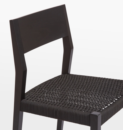 Bayley Black Ash Side Chair with Woven Black Rope Seat - Image 5