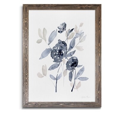 'Peonies In Gray I' - Picture Frame Print on Glass - Image 0