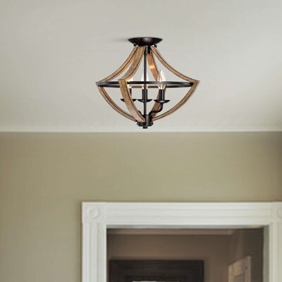 Nissen 3-Light 16.5" Semi Flush Mount - Image 0