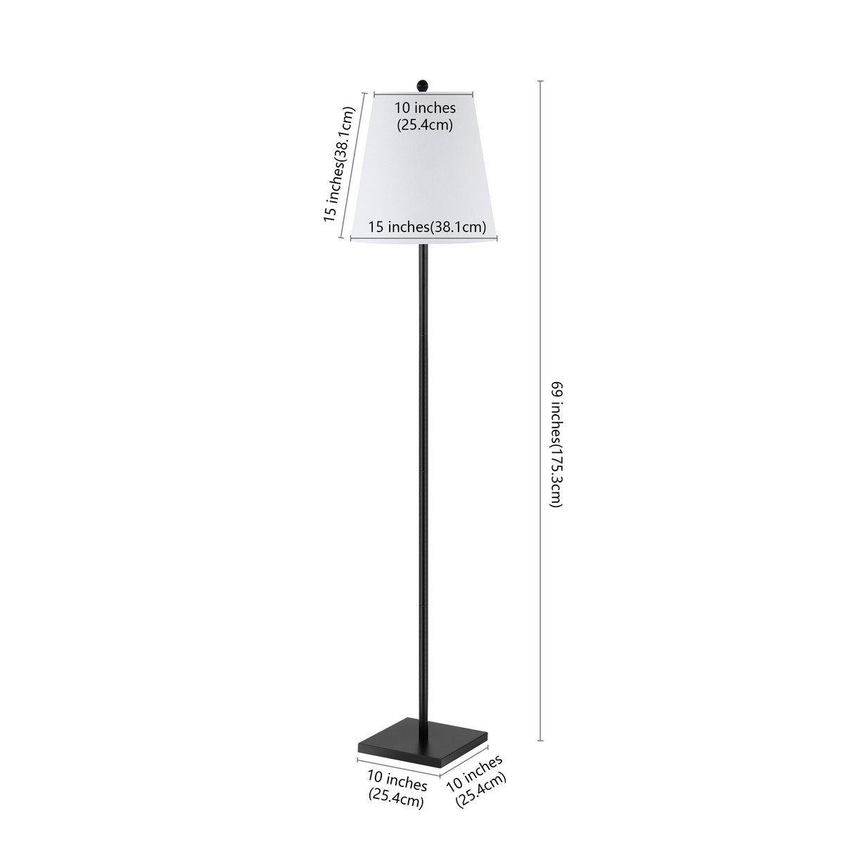 Geralt 69" Floor Lamp - Black - Image 3
