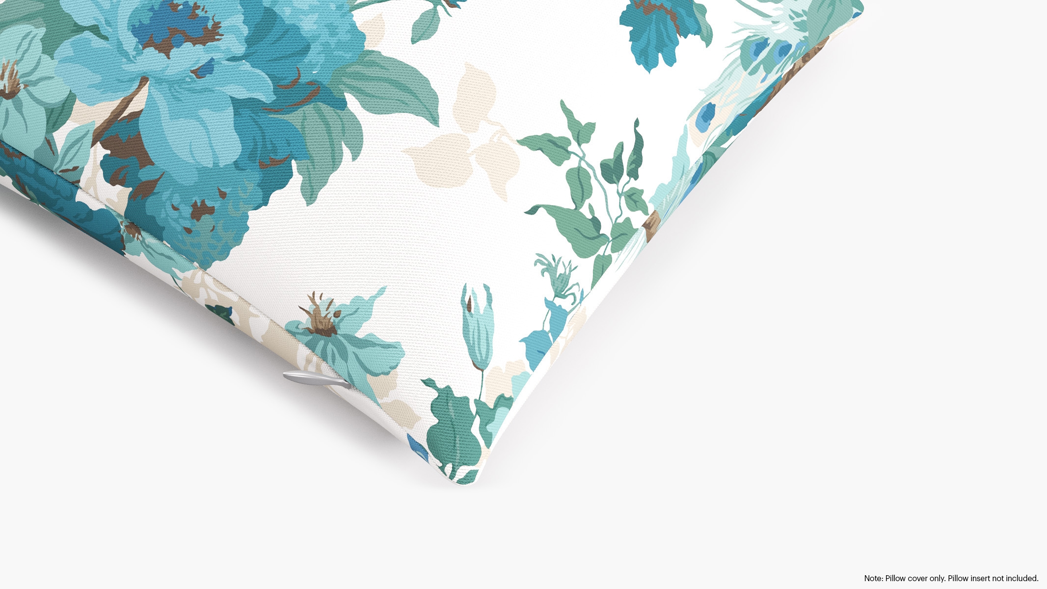 Throw Pillow Cover 14" x 30", Turquoise Peacock Park, 14" x 30" - Image 1