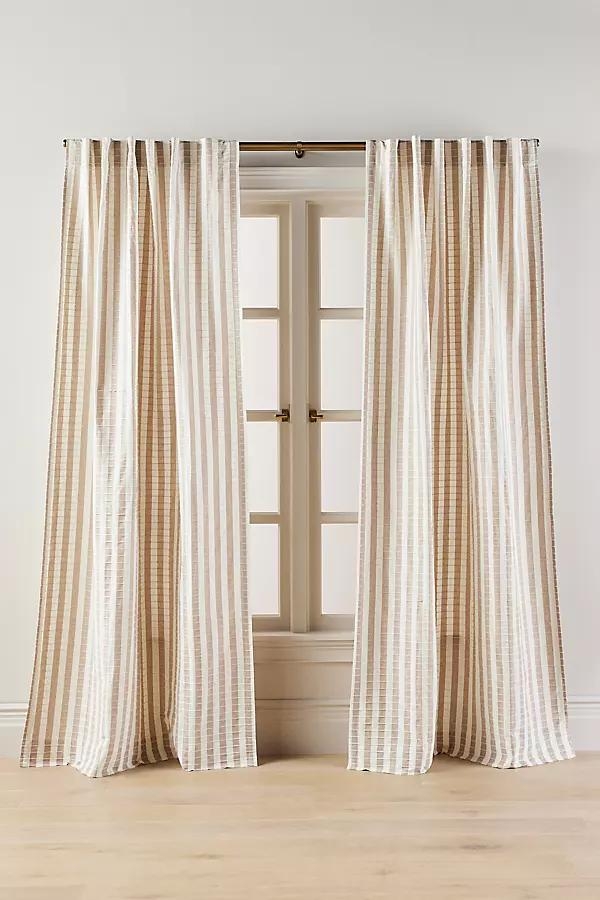 Cotton Woven Stripe Curtain - Image 0