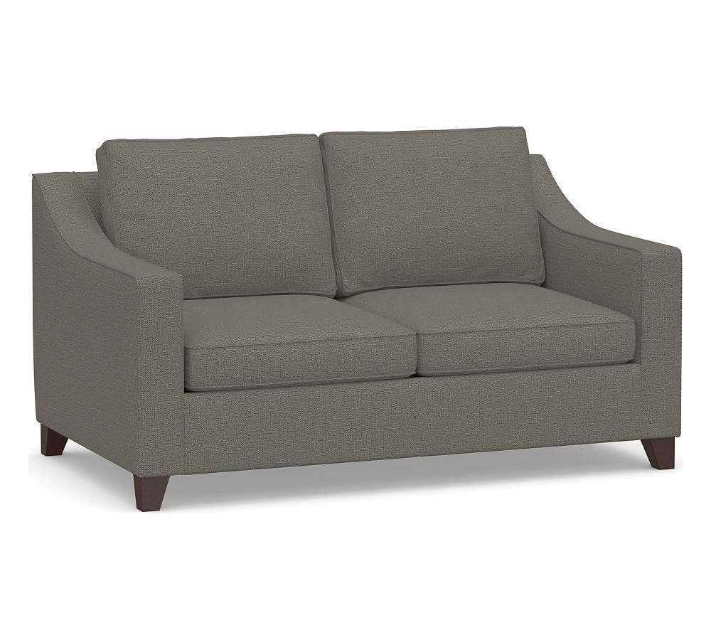Cameron Slope Arm Upholstered Deep Seat Loveseat 2-Seater 73", Polyester Wrapped Cushions, Chunky Basketweave Metal - Image 0