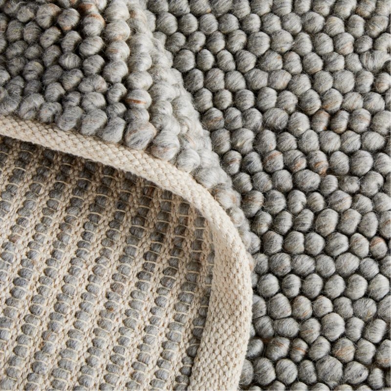 Orly Wool Blend Handwoven Grey Area Rug 6'x9' - Image 2