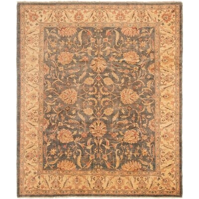 One-of-a-Kind Oran Hand-Knotted 2010s Chobi Pink/Blue 8'2" x 9'10" Wool Area Rug - Image 0