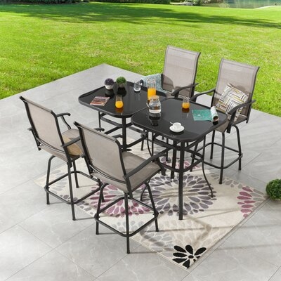 Deveraux Square 4 - Person 31.5" Long Bar Height Dining Set - Image 0