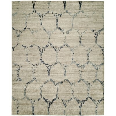 Aniah Hand Knotted Beige Rug - Image 0