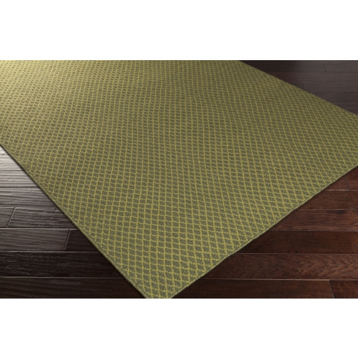 Ravena Green Indoor 2'6" x 8' Handmade Rug - Image 1