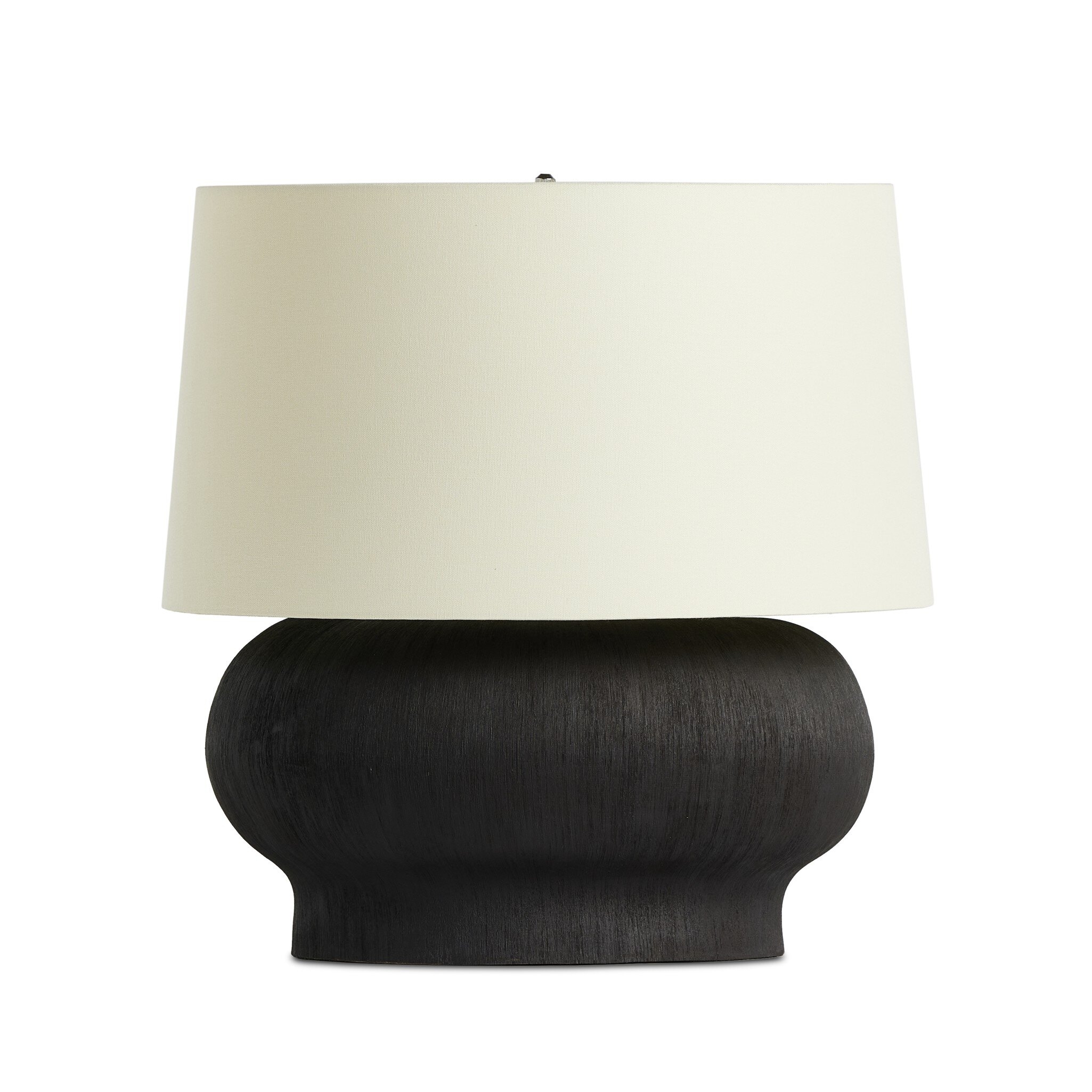 Kragen Table Lamp - Textured Matte Black Porcelain Ceramic - Image 0