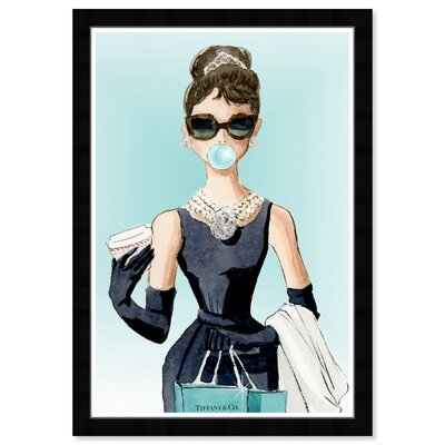 'People and Portraits Bubble Gum Jewelry Celebrities' - Picture Frame Graphic Art Print on Paper - Image 0