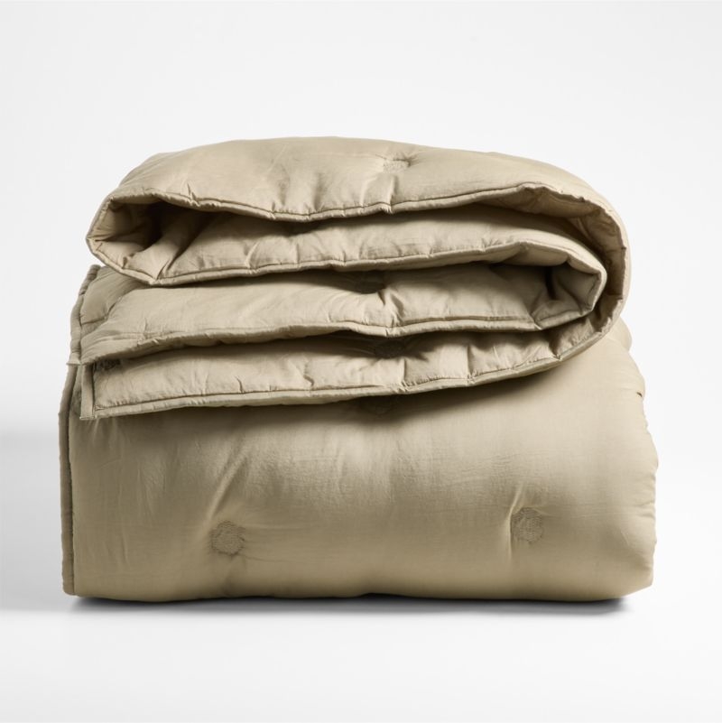 Organic Cotton Voile Garden Green Twin/Twin XL Comforter - Image 1