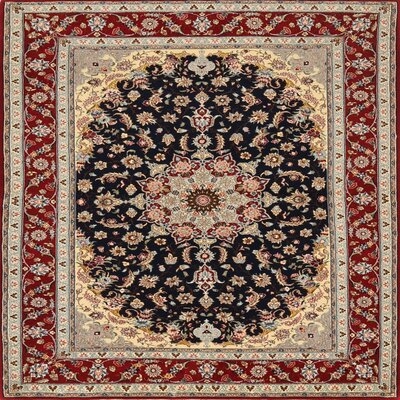 Traditional Gray/Red/Black Area Rug - Image 0