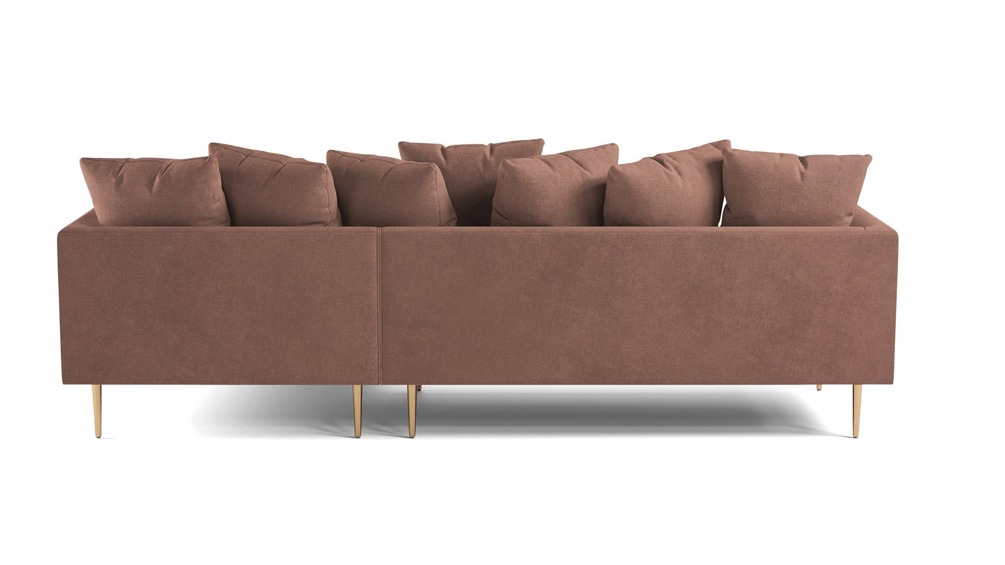 Pink Aime Mid Century Modern Sectional - Kenley Mauve - Left - Image 4