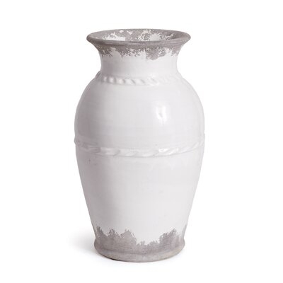 Vilonia White 18.7" Terracotta Table Vase - Image 0