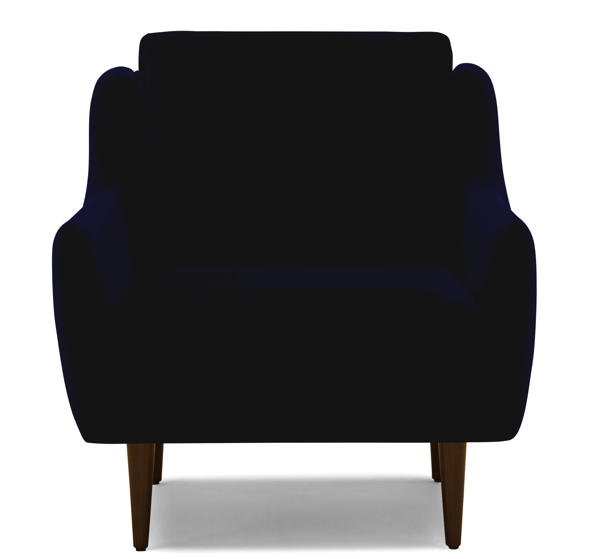 Blue Bell Mid Century Modern Chair - Bentley Indigo - Mocha - Image 0