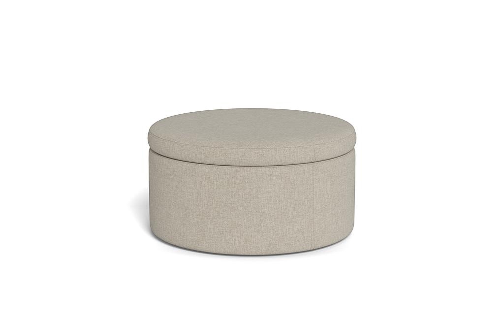 Colten Round Storage Coffee Table Ottoman - Image 2