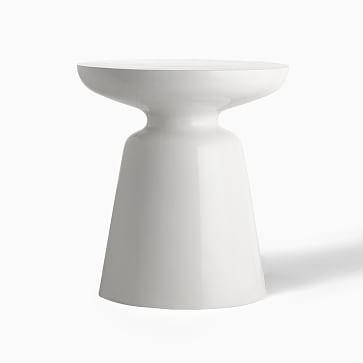 Martini Side Table, White, 15"d - Image 3