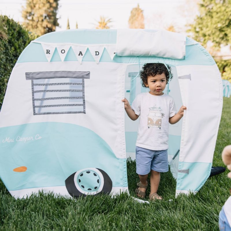 Wonder & Wise by Asweets Blue Road Trip Camper Kids Canvas Playhouse - Image 2