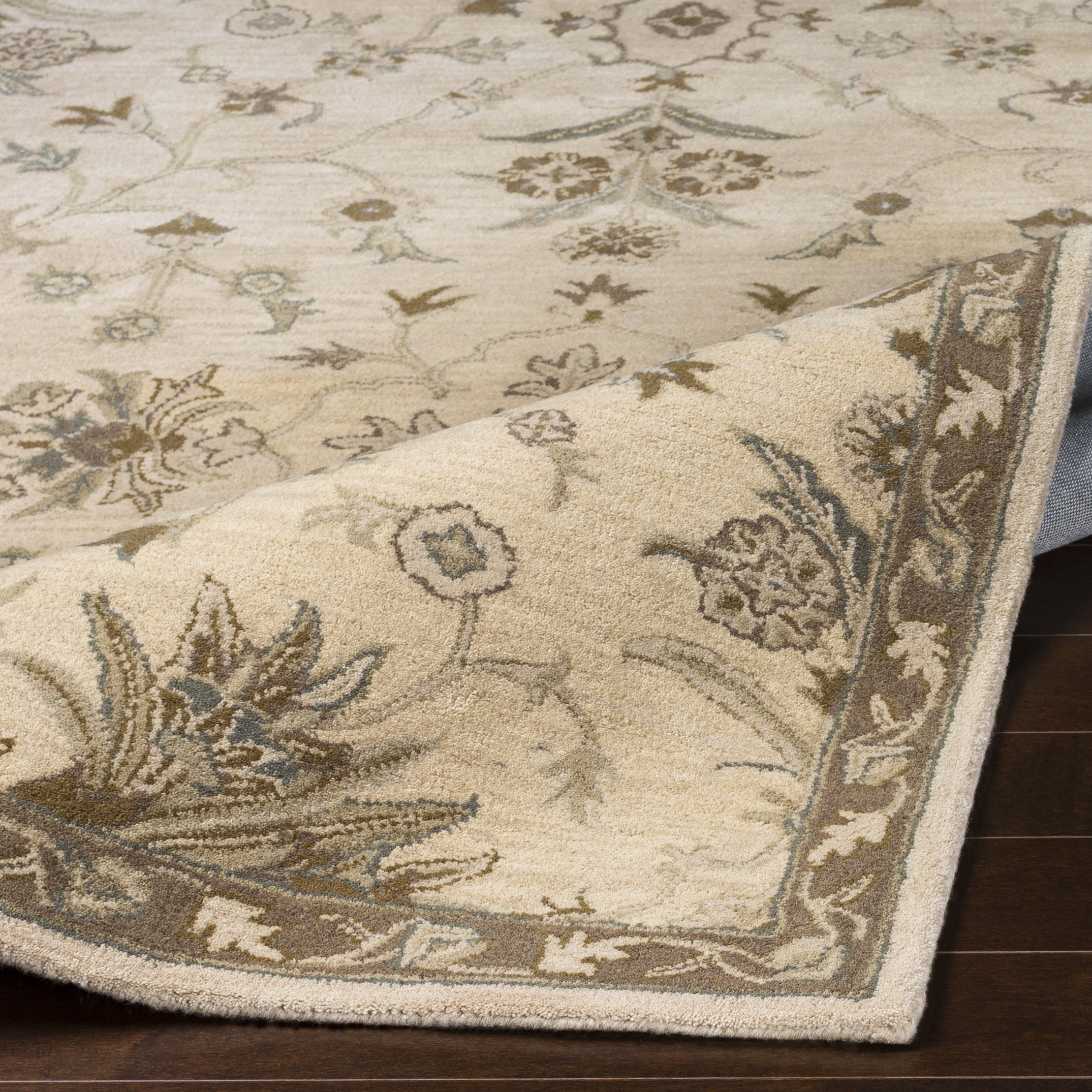 Caesar Beige Indoor 8' x 8' Handmade Rug - Image 4