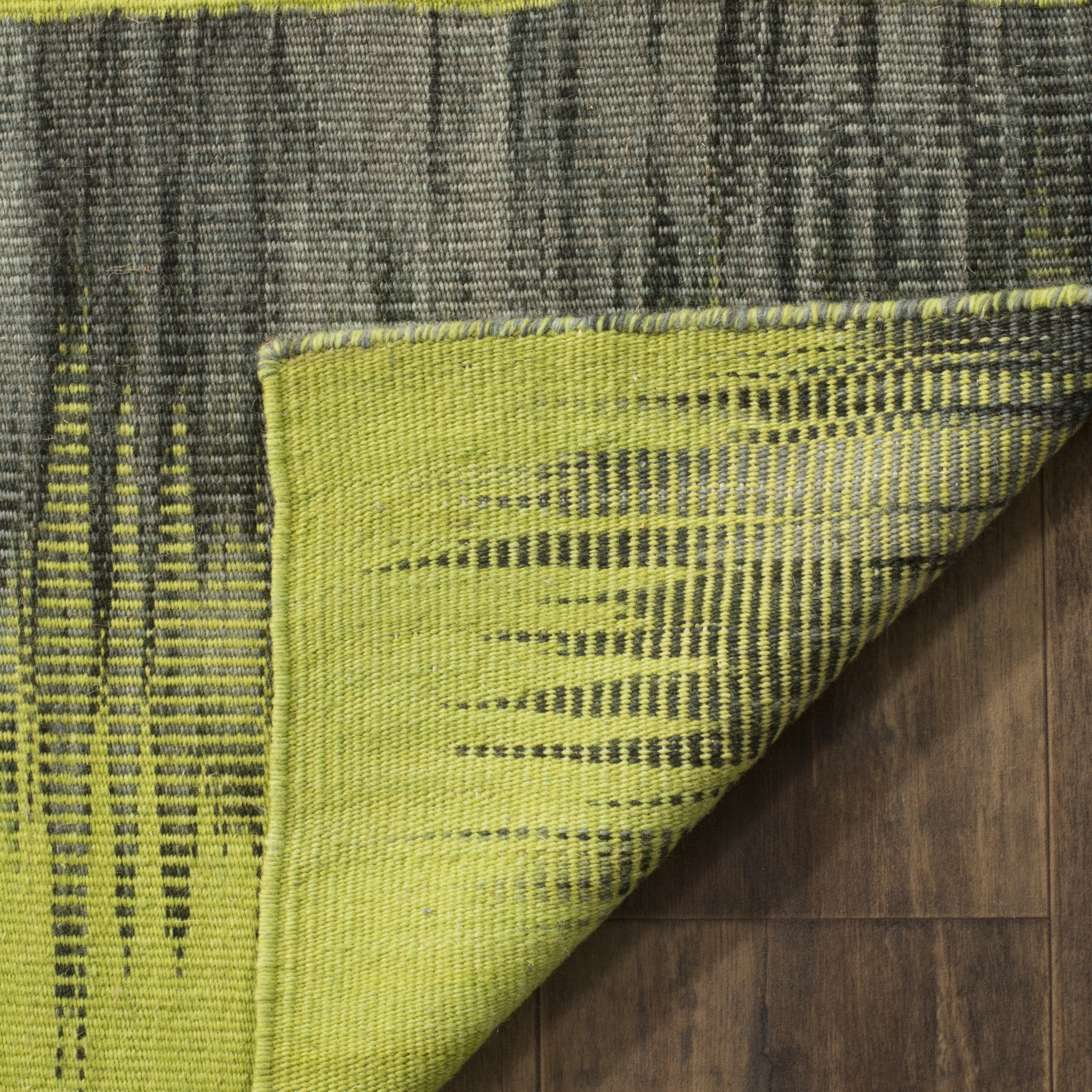 Arlo Home Hand Woven Area Rug, KLM819A, Green/Charcoal,  8' X 10' - Image 2