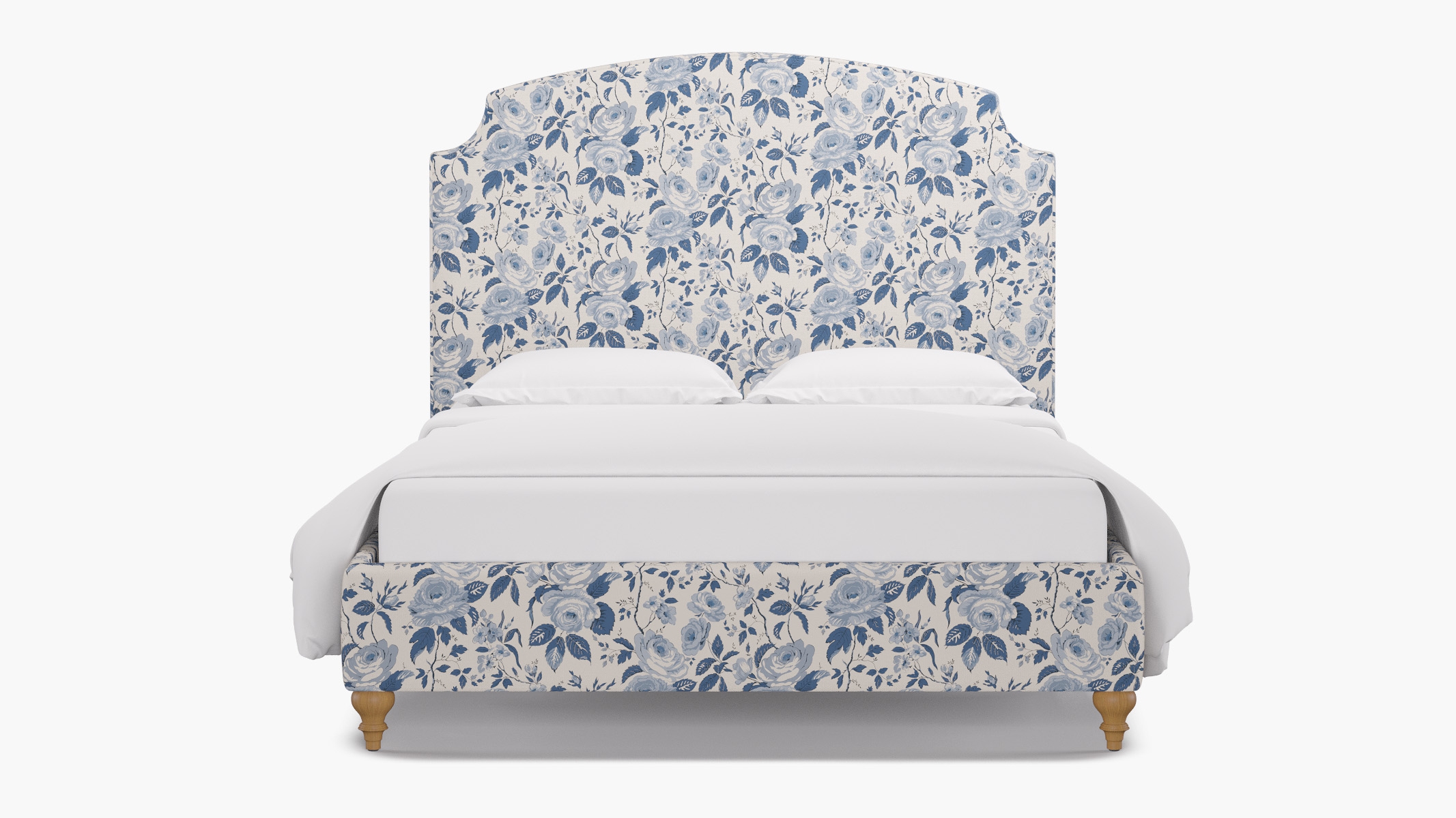 Cove Bed, Delft Chintz, Natural Traditional Turned Leg, Twin - Image 0