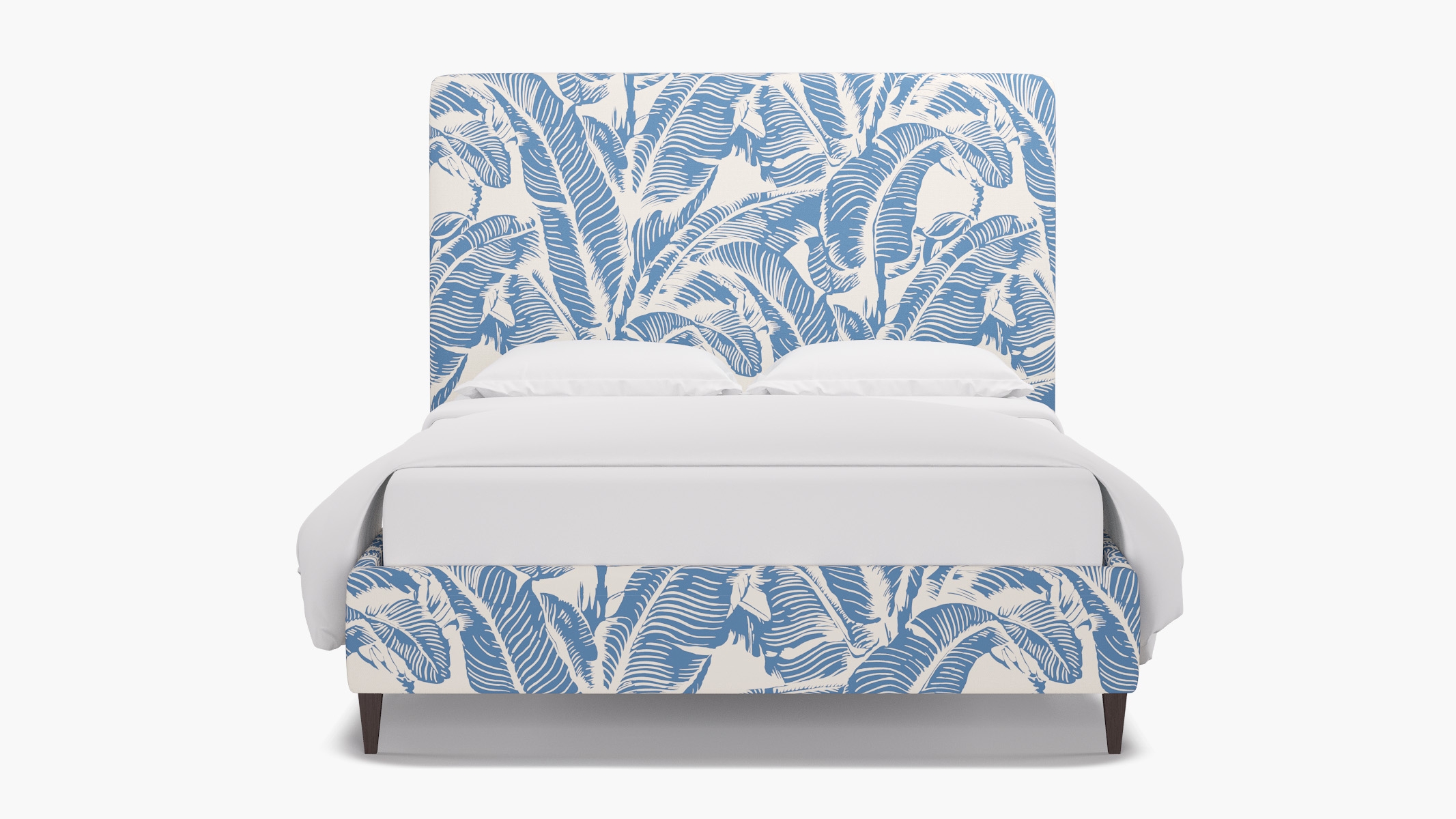 Classic Bed, Cornflower Martinique® Encore, Espresso Square Tapered Leg, Queen - Image 0