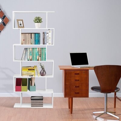 75.5'' H x 31.5'' W Geometric Bookcase - Image 0