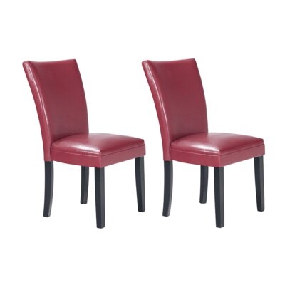 Leather Upholstered Side Chair - Image 0