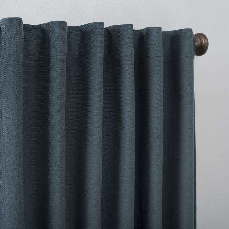 Ewert Velvet Solid Max Blackout Thermal Curtains, Teal, 50" x 96" - Image 6